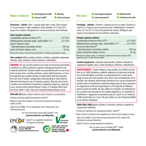 31002116 Jamieson Complete Gut Health 30 Capsules 10124_R2034_CompleteGutHealth_112mL_NFP