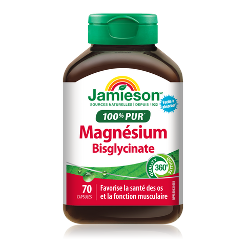 31002187 Jamieson Magnesium Bisglycinate N/A Flavour 70 Capsules 31002187_J_Magnesium_Bisglycinate_250cc_R2065_BTL_MAIN2