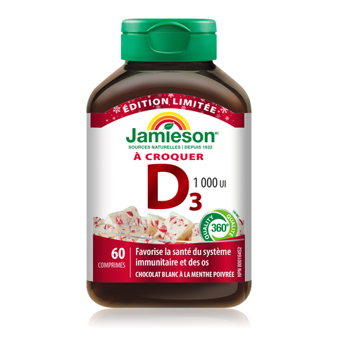 31002252 Vitamin D3 1,000 IU Chewable - White Chocolate Peppermint 60 Chewables 31002252_D3_Chewable_WhiteChocPeppermint_160cc_R21004555_BTL_MAIN2