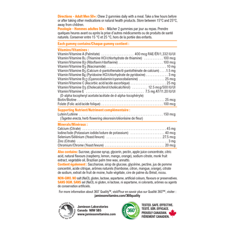 31002287 Multivitamin Gummies for Men 50+ 31002287_J_GUM_Multi_Men50+_625cc_R2035_NFP